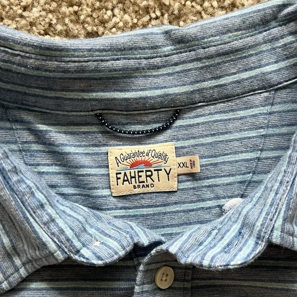 Faherty Sunwashed T-Shirt Polo Men’s XXL
